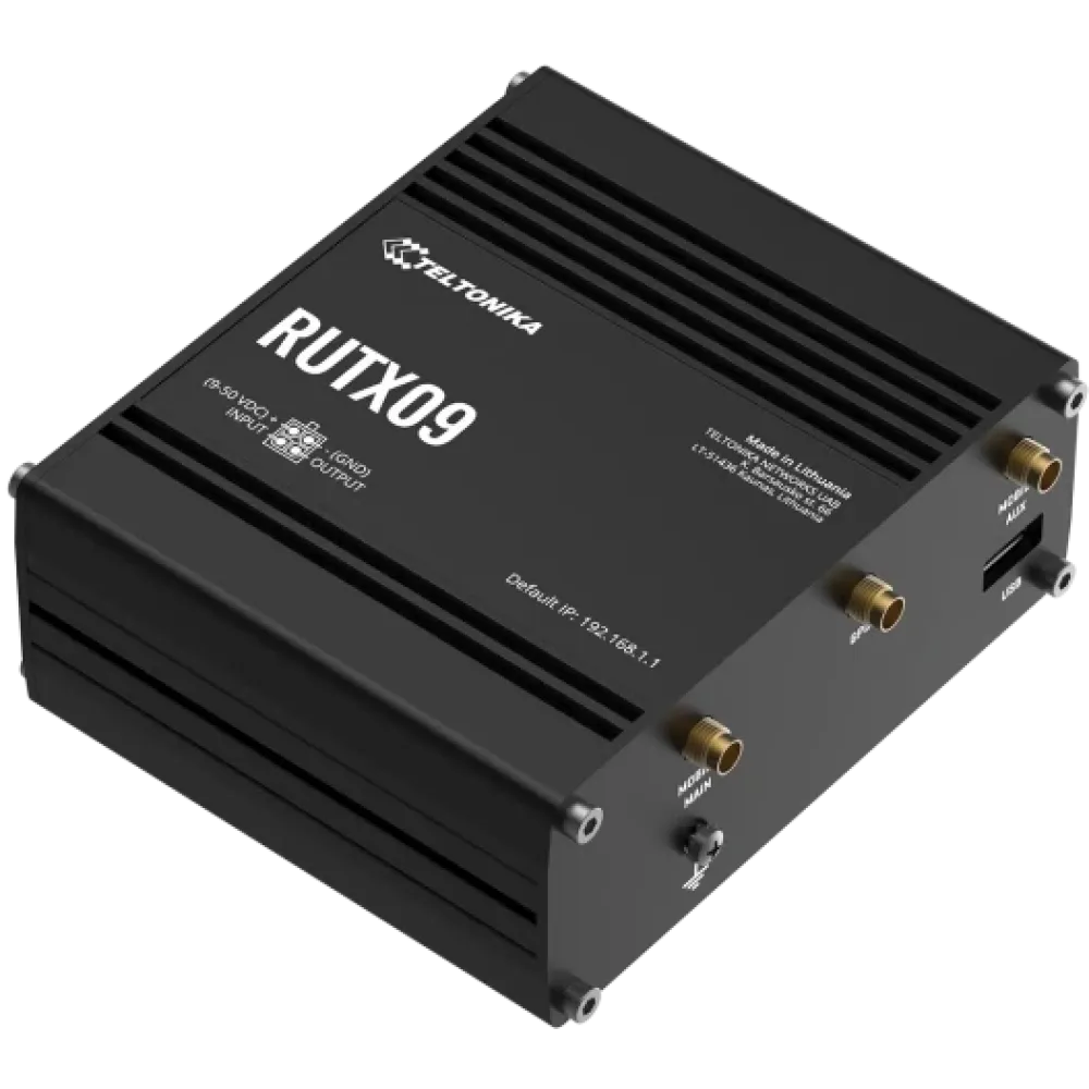 RUTX09 IoT TELTONIKA Промисловий стільниковий маршрутизатор з 4G LTE, Wi-Fi