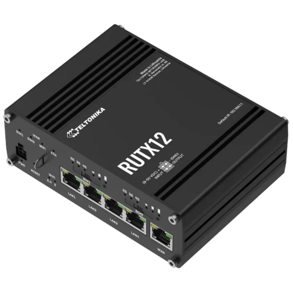 RUTX12 TELTONIKA Промисловий стільниковий маршрутизатор