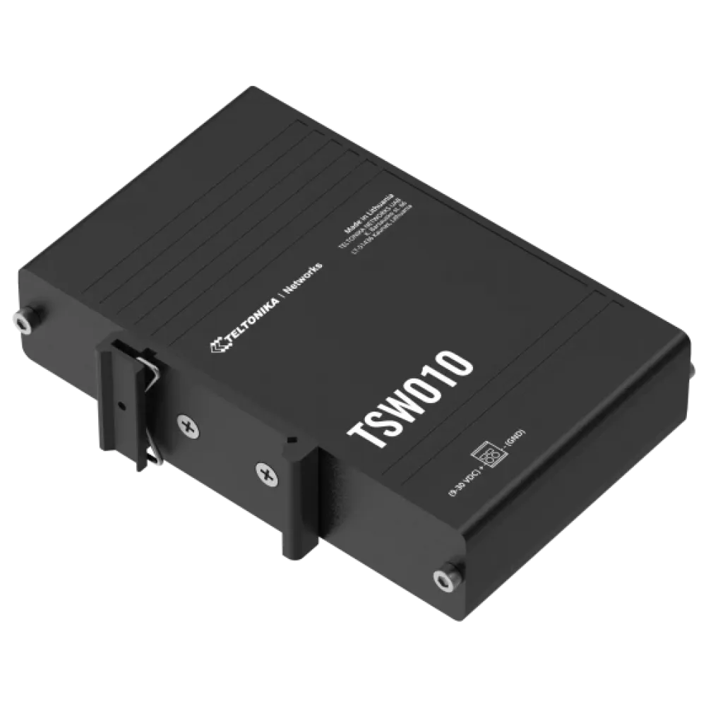 TSW010 TELTONIKA Коммутатор 5 портов неуправляемый с монтажом на DIN-рейку 