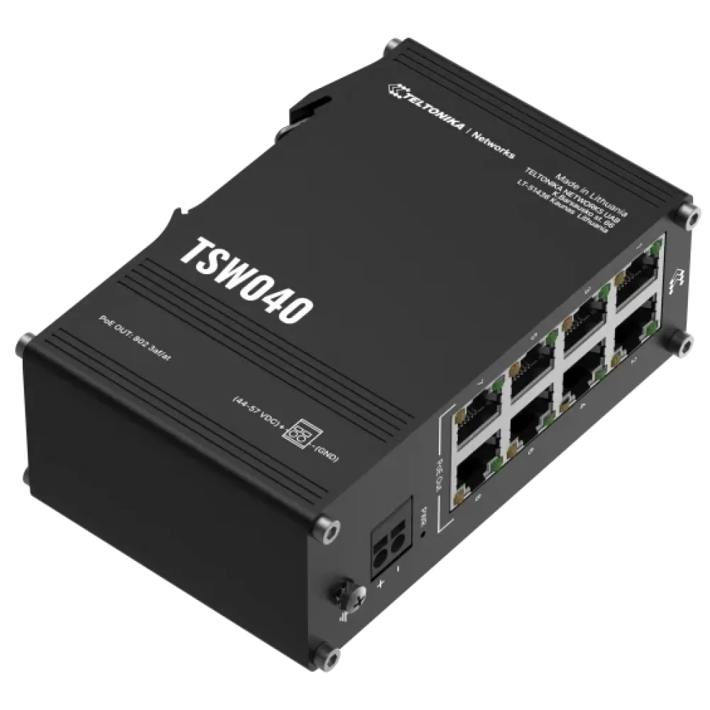 TSW040 PoE+ TELTONIKA Коммутатор 8 портов неуправляемый