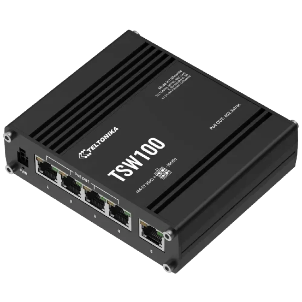 TSW100 POE+ TELTONIKA Коммутатор 5 портов неуправляемый
