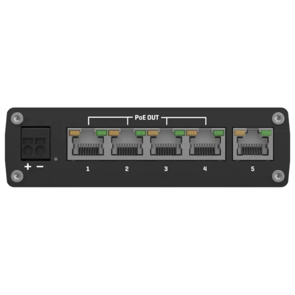TSW101 POE+ TELTONIKA Коммутатор 5 портов неуправляемый для использования в транспорте