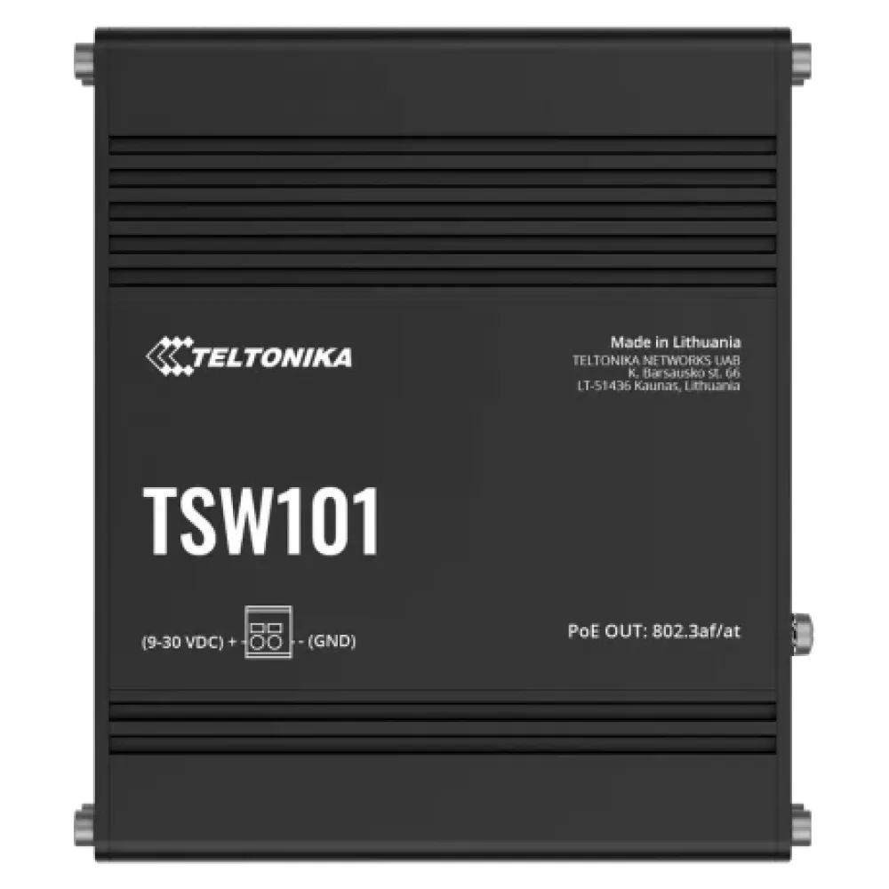 TSW101 POE+ TELTONIKA Коммутатор 5 портов неуправляемый для использования в транспорте
