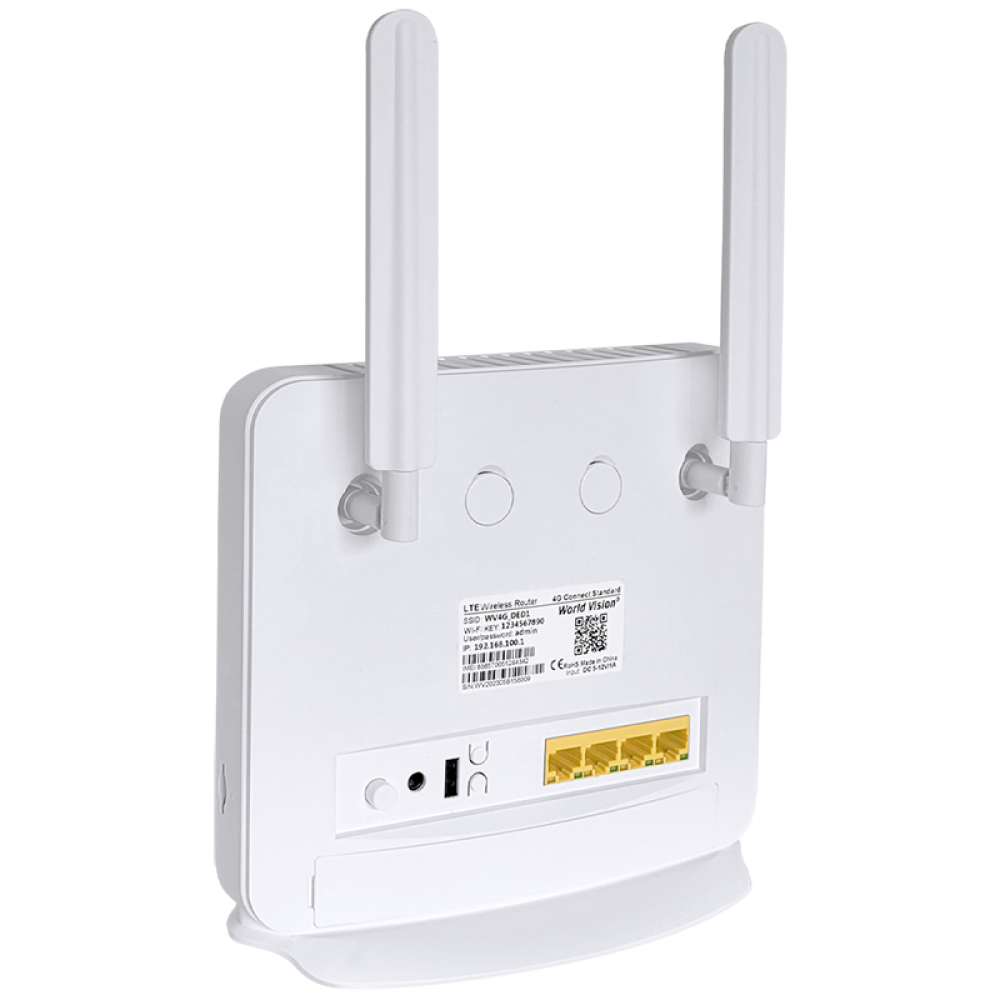 4G CONNECT STANDARD WORLD VISION Стационарный 3G/4G Wi-Fi роутер с входами для MIMO антенны