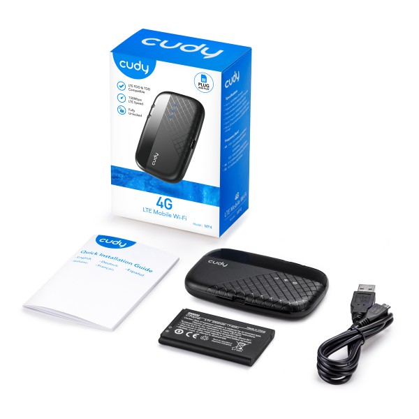 MF4 CUDY Мобільний 3G/4G Wi-Fi роутер LTE Cat.4