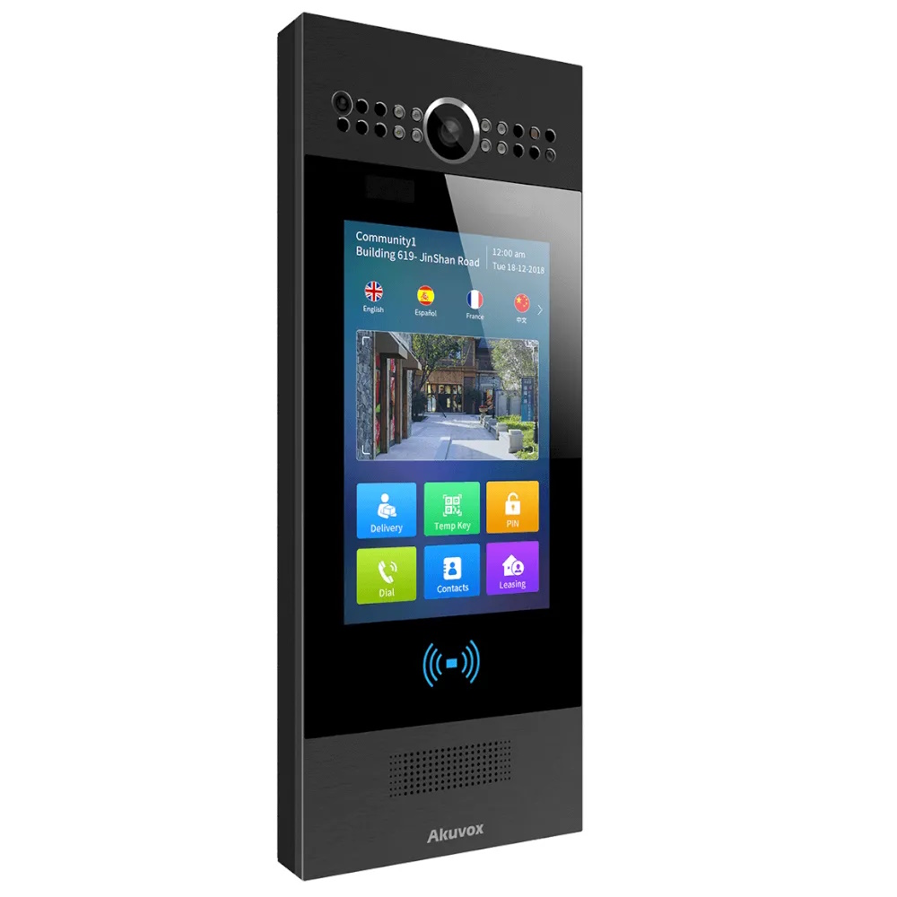 AKUVOX R29C Black - Багатоабонентна виклична панель на Android (розпізнавання облич, Bluetooth)