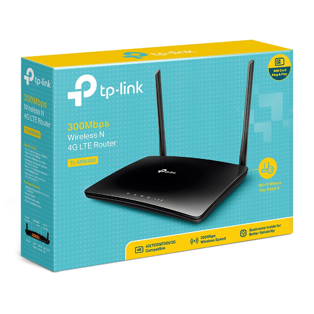 Archer MR6400 TP-LINK Стационарный 3G/4G Wi-Fi роутер с входами для MIMO антенны